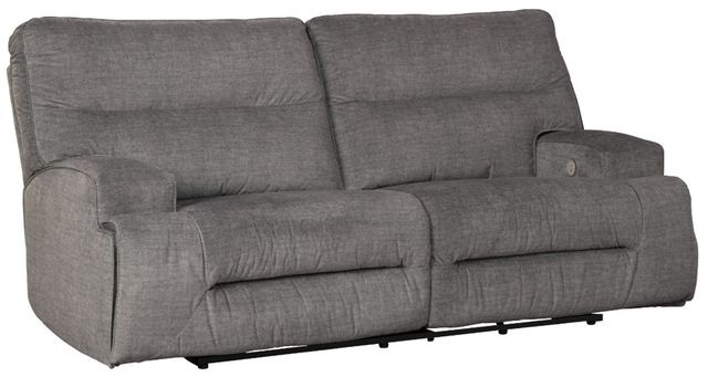 Benchcraft® Coombs 2-Piece Charcoal Living Room Set with Power Reclining Sofa-1