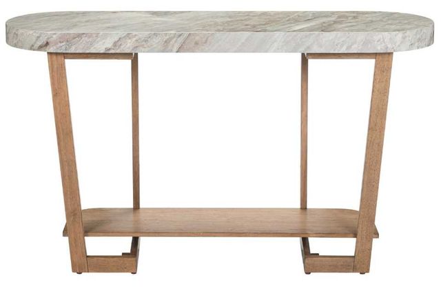 Liberty Furniture Danby Alabaster Sofa Table with Nutmeg Base-2