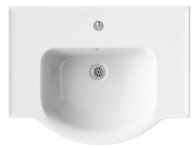 Kohler Veer® White 24" Single Hole Rectangular Pedestal Bathroom Sink-4