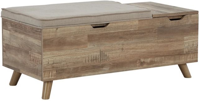 Signature Design by Ashley® Gerdanet Beige/Brown Storage Bench-3