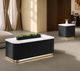 Furniture of America® Virden White Rectangle Cocktail Table with Black/Gold Base-1