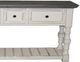 Million Dollar Rustic Cottage Weathered White Sofa Table-1