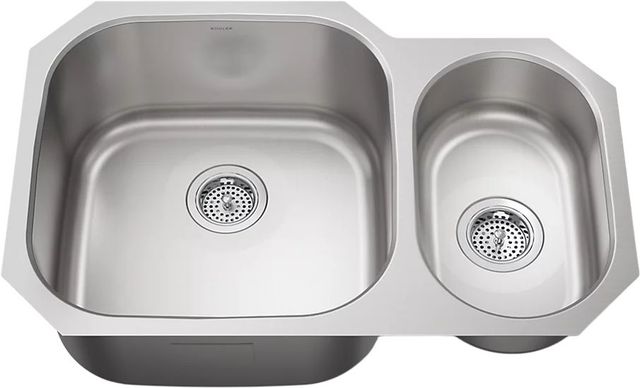 KOHLER® Undertone® Stainless Steel 30.75" Undermount Double-Bowl Kitchen Sink-0