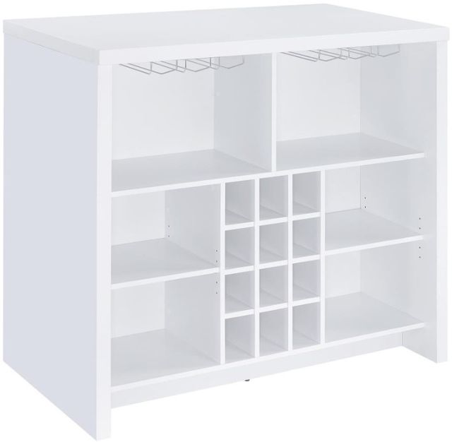 Coaster® Topanga White Bar Cabinet-0