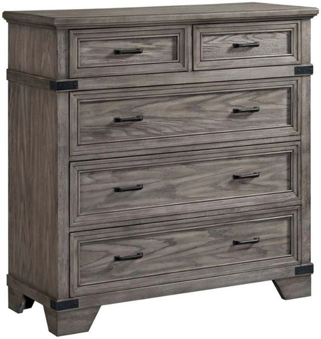 Intercon Forge Wire Brushed Steel Gray 5-Drawer Media Chest-0