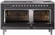 Ilve® Nostalgie II Series 60" Graphite Matte Pro Style Dual Fuel Range-1