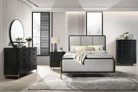 Coaster® Arini 5-Piece Black/Gray Queen Bedroom Set-1