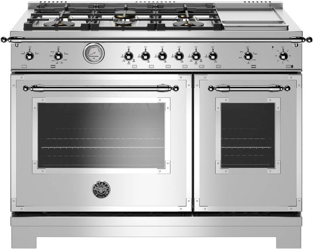 Bertazzoni Heritage Series 48" Stainless Steel Pro Style Gas Range-0