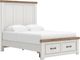 Benchcraft® Savonport Brown/White Youth Full Panel Storage Bed-0