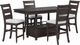 Bernards Bellamy Lane 5-Piece Beige/Brown Counter Dining Table Set-0