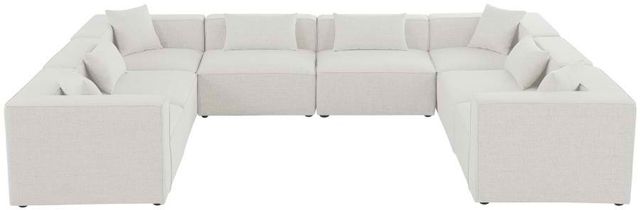 Meridian Furniture Cube 8-Piece Cream U-Shape Sectional-1