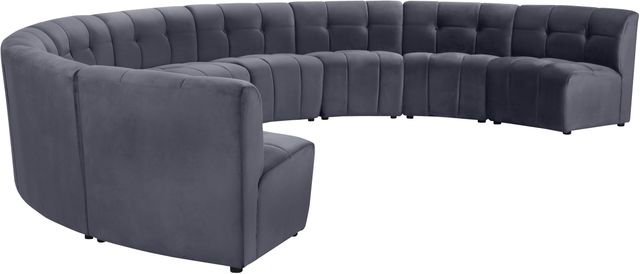 Meridian Furniture Limitless 9-Piece Grey Velvet Modular Sectional-2