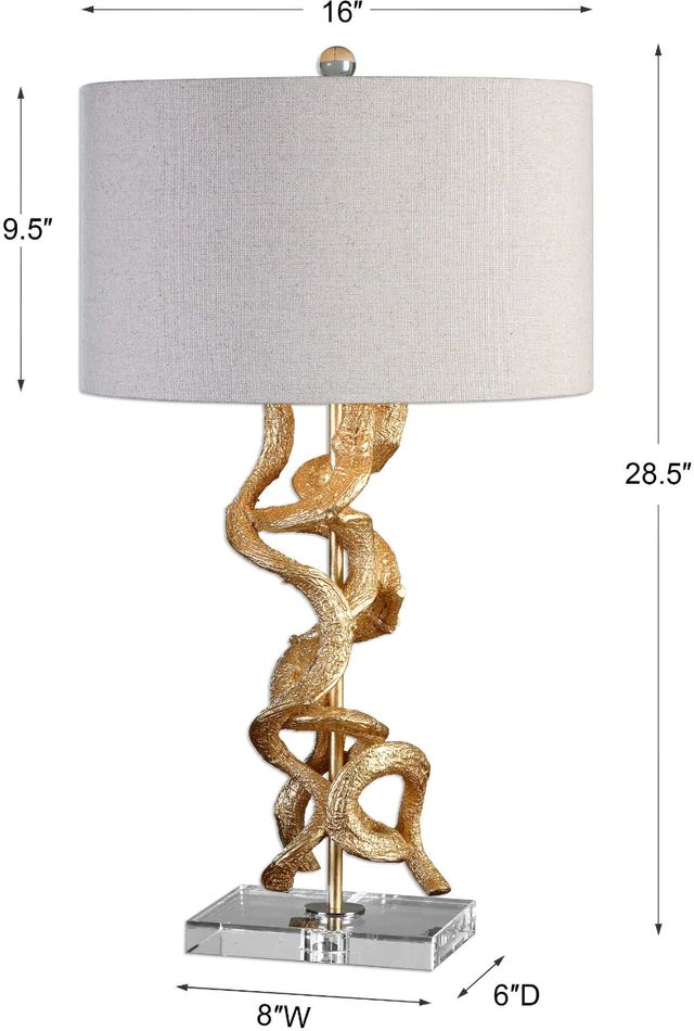 Uttermost® Twisted Vines Gold Leaf Table Lamp-2
