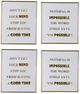 A & B Home 4-Piece Gold/White Large Mindful Sayings Wall Art Set-0