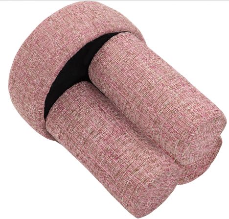 Meridian Furniture Larson Pink Ottoman/Stool					-2
