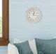 YHD Distressed White Circular Iron Wall Clock-1