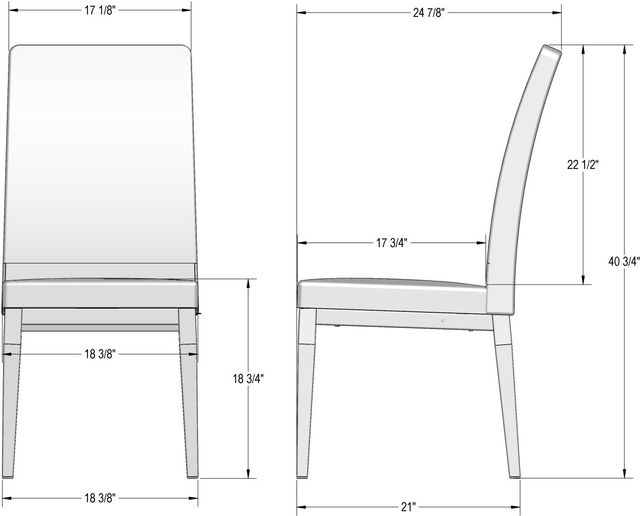 Amisco Customizable Lorenzo Dining Side Chair with High Backrest-2