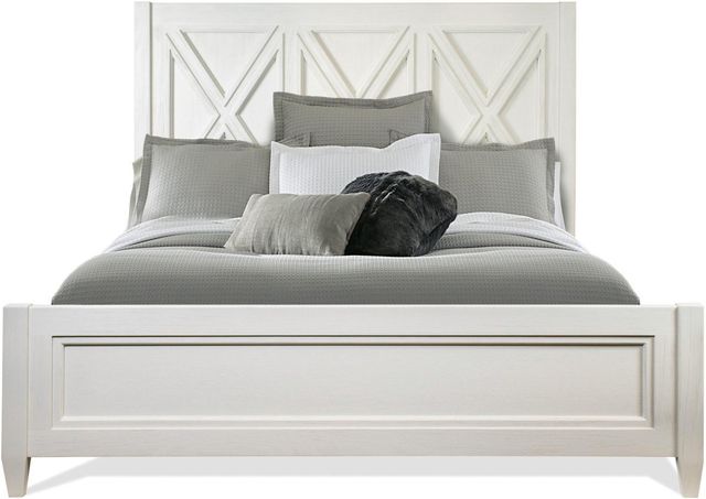 Riverside Furniture Osborne Winter White Queen Panel Bed-0