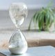 A & B Home Peleus White 60-Minute Silvered Hourglass-2