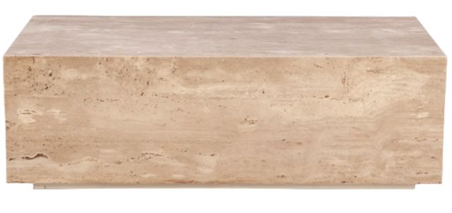Home Trends & Design Nile Travertine Drum Coffee Table-1