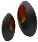A & B Home Barker 2-Piece Black Spherical Bowl Set-3