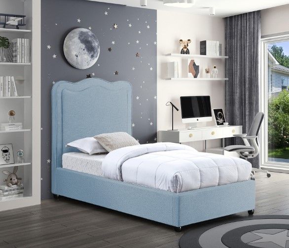 Meridian Furniture Felix Light Blue Twin Bed-2