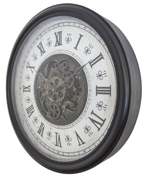 YHD Aged Bronze/White Wall Clock-1