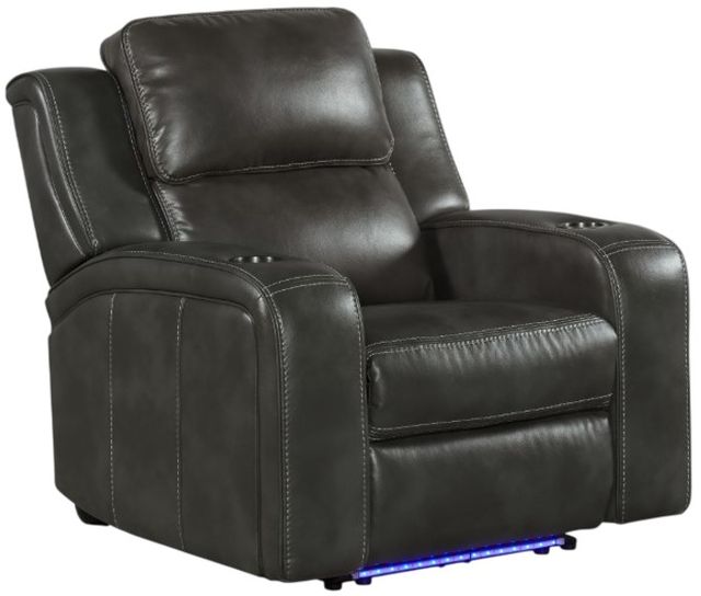 Intercon Silhouette Bolero Slate Dual-Power Recliner -0