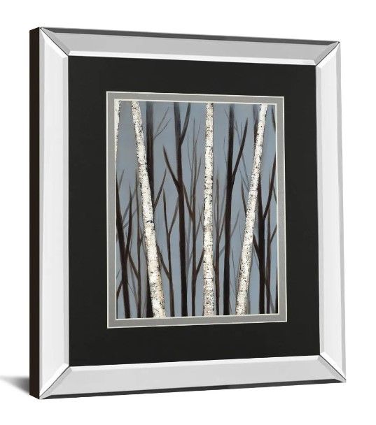 Classy Art Birch Shadows by Eve Mirrored Frame Wall Art-1
