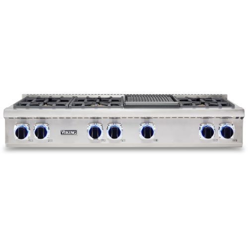 Viking® 7 Series 48" Stainless Steel Liquid Propane Rangetop-0