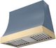 AGA Marquee 36" Stone Blue Wall Mounted Range Hood with Polished Brass Trim-0