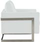 VIG Furniture Modrest Prince Silver/White Accent Chair-1