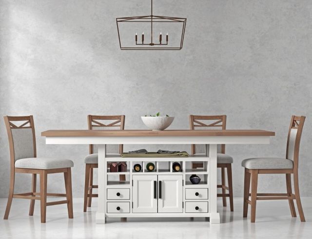 Parker House® Americana Modern 2-Piece Cotton/Weathered Natural Counter Stool-1