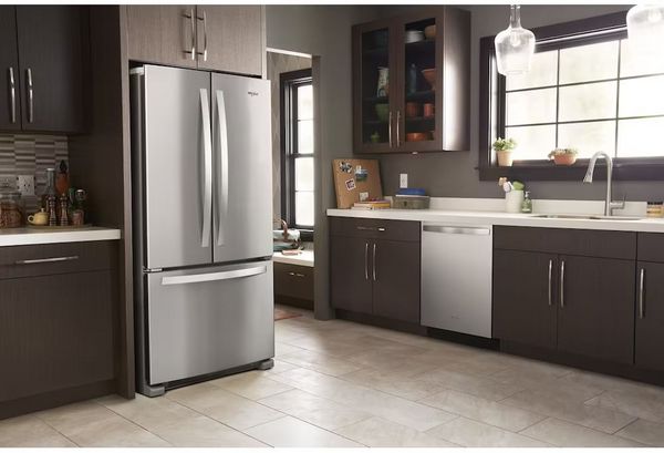 Whirlpool 33 in. 22.1 Cu. Ft. Stainless Steel Freestanding French Door Refrigerator
