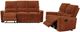 Coaster® Navarro 2-Piece Burnt Orange Upholstered Reclining Sofa Set-1