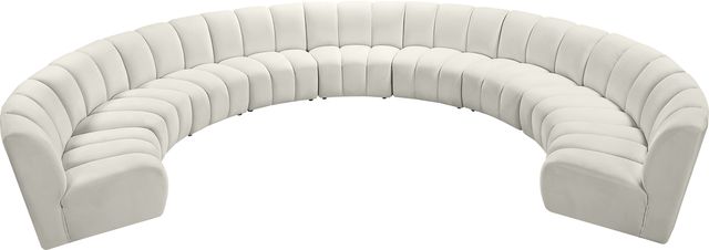 Meridian Furniture Infinity 9-Piece Cream Velvet Modular Sectional-3
