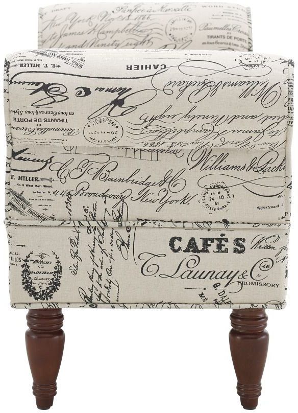 Linon Lillian Linen Accent Bench -1