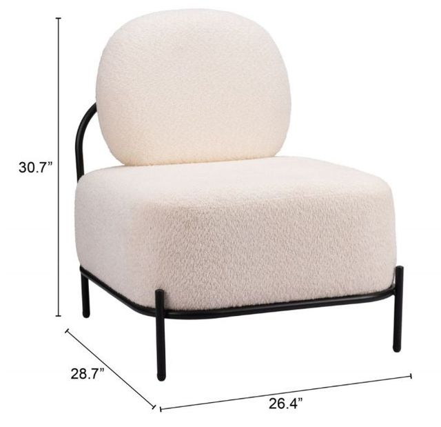 Zuo® Modern Arendal Vanilla Accent Chair-1