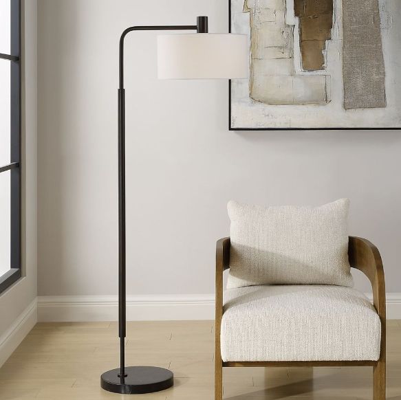 Uttermost® Richie Black Floor Lamp-2