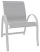 Telescope Casual Aruba Abalone/White Aluminum/Fabric Outdoor Sling Stacking Arm Chair-0