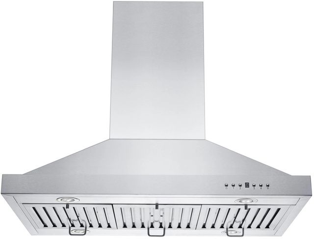 ZLINE 48" Stainless Steel Island Mount Range Hood with Single Remote Blower -1