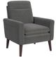 Elements International Hawk Espresso/Gray Accent Arm Chair-0