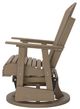 Signature Design by Ashley® Hyland Wave Driftwood Plastic Outdoor Swivel Glider Chair-3