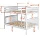 Donco Kids White Full/Full Mission Bunkbed-2