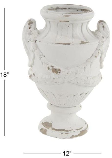 Deco Marche Distressed White Vase-2