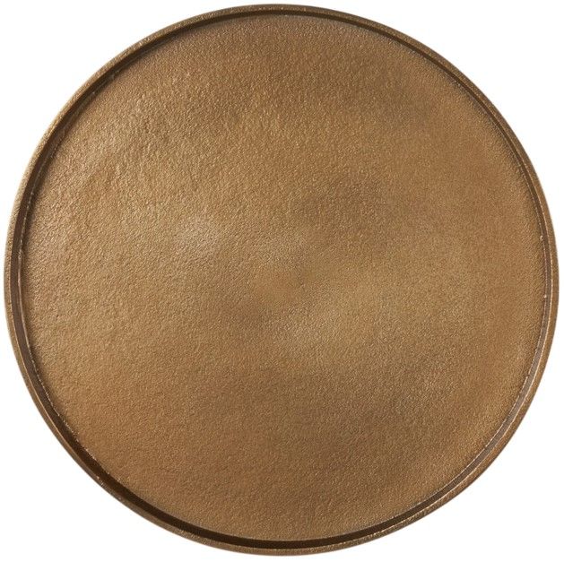 Universal Explore Home™ New Modern Sienna Brass Martini Table with White Plaster Base-2
