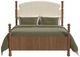Flexsteel® Azalea Oatmeal/Walnut Queen Upholstered Panel Bed-3