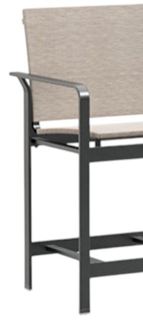 Homecrest™ Outdoor Living Customizable Elevate Aluminum/Fabric Outdoor Sling Balcony Stool-1