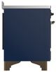 Ilve® Majestic III 48" Midnight Blue Pro Style Induction Range with Solid Door and Burnished Trim-3