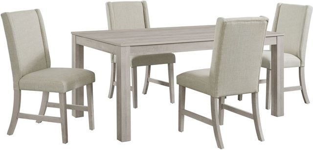 Elements International Eleanor 5-Piece White Dining Set-0